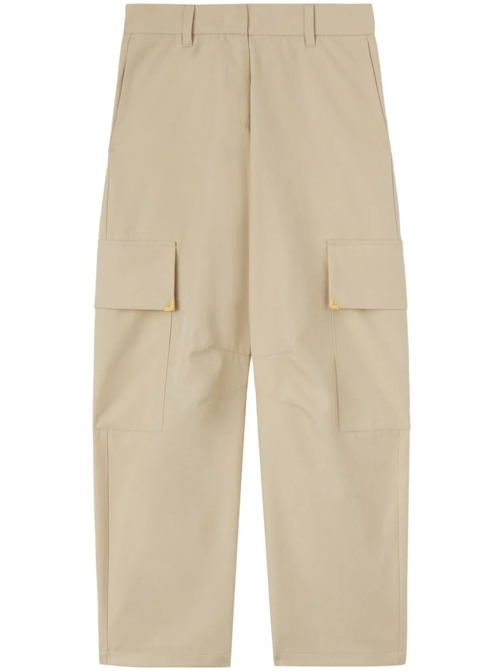 carrot-cut cotton trousers - 1