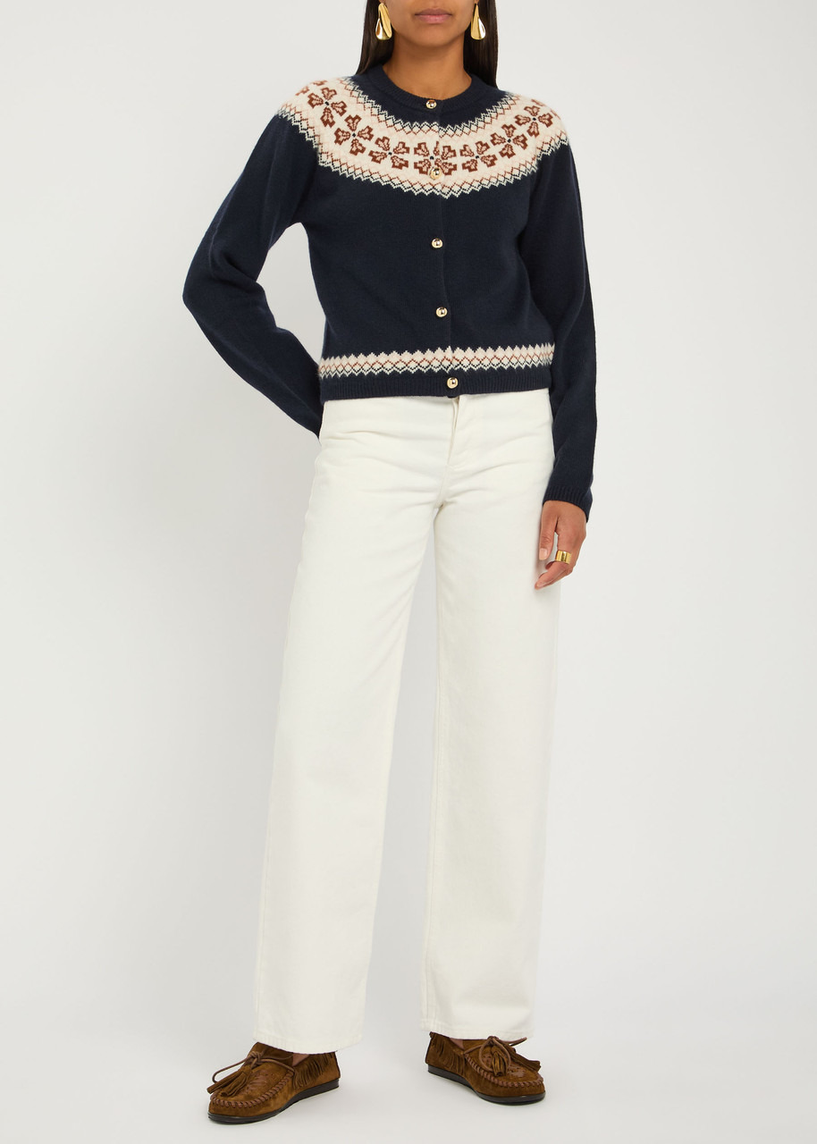 Frame Fair Isle Cashmere Cardigan - 4