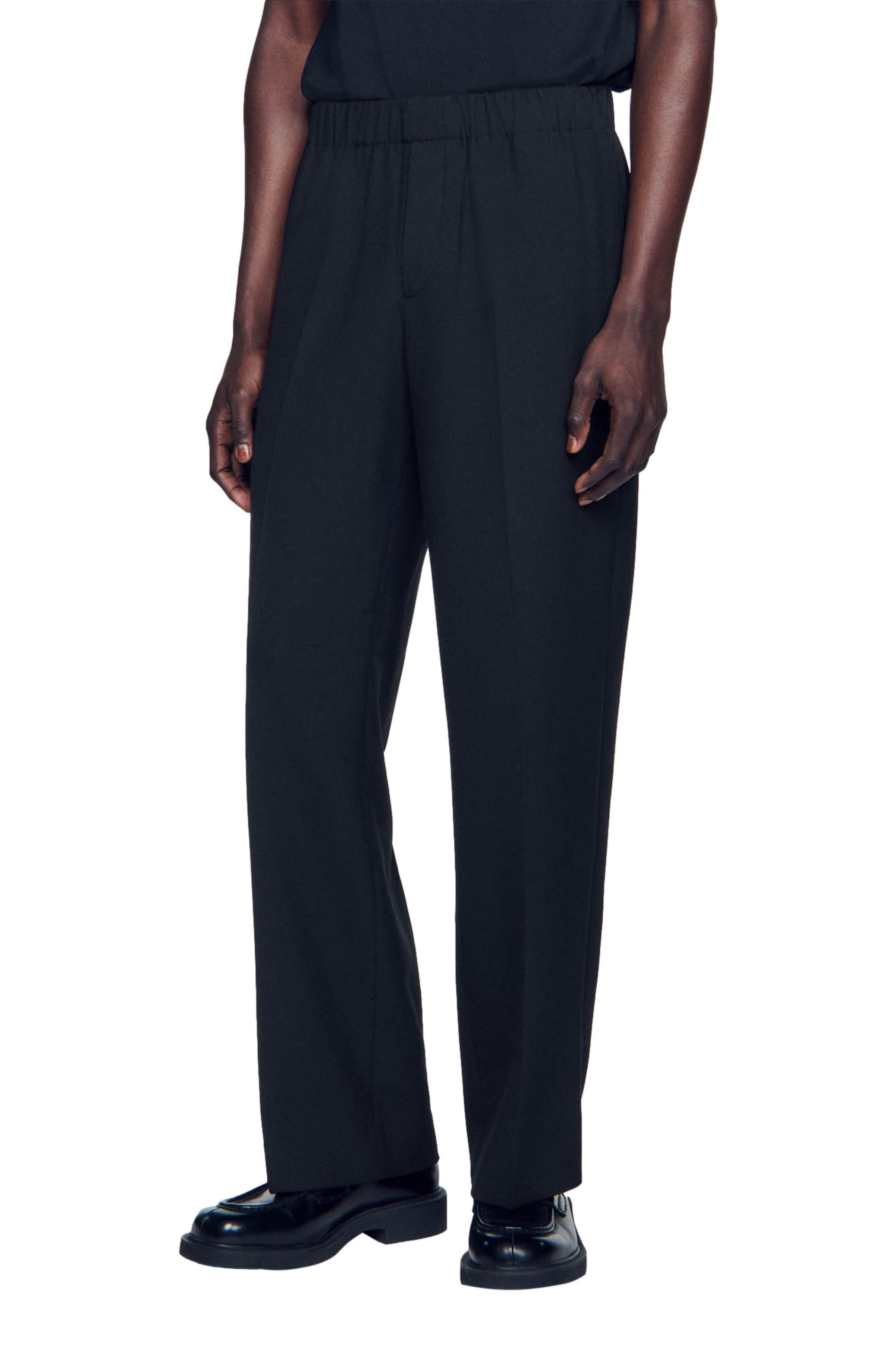 SANDRO Wide-leg trousers in Black at Nordstrom - 1