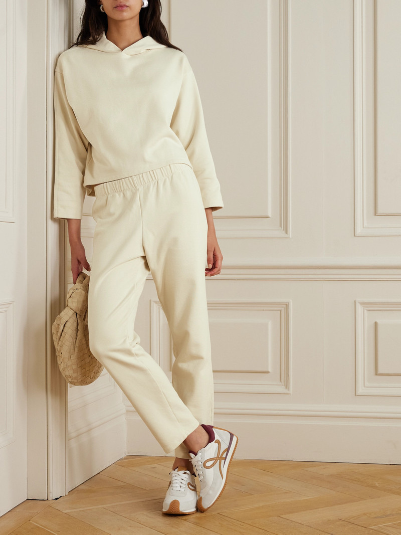 Another Tomorrow Cropped Organic Cotton-blend Jersey Hoodie outlook