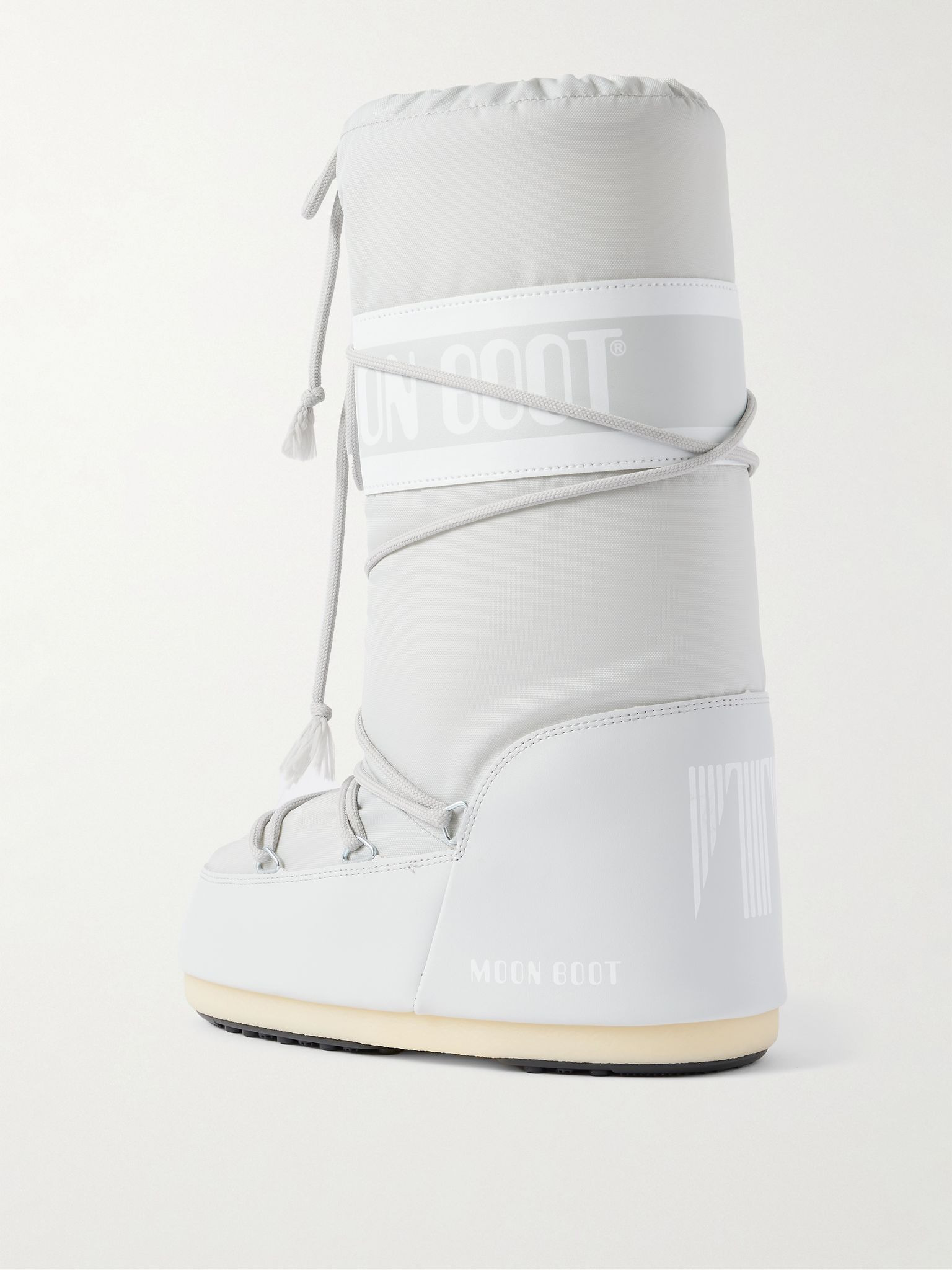 Icon shell and faux leather snow boots Light gray - 3