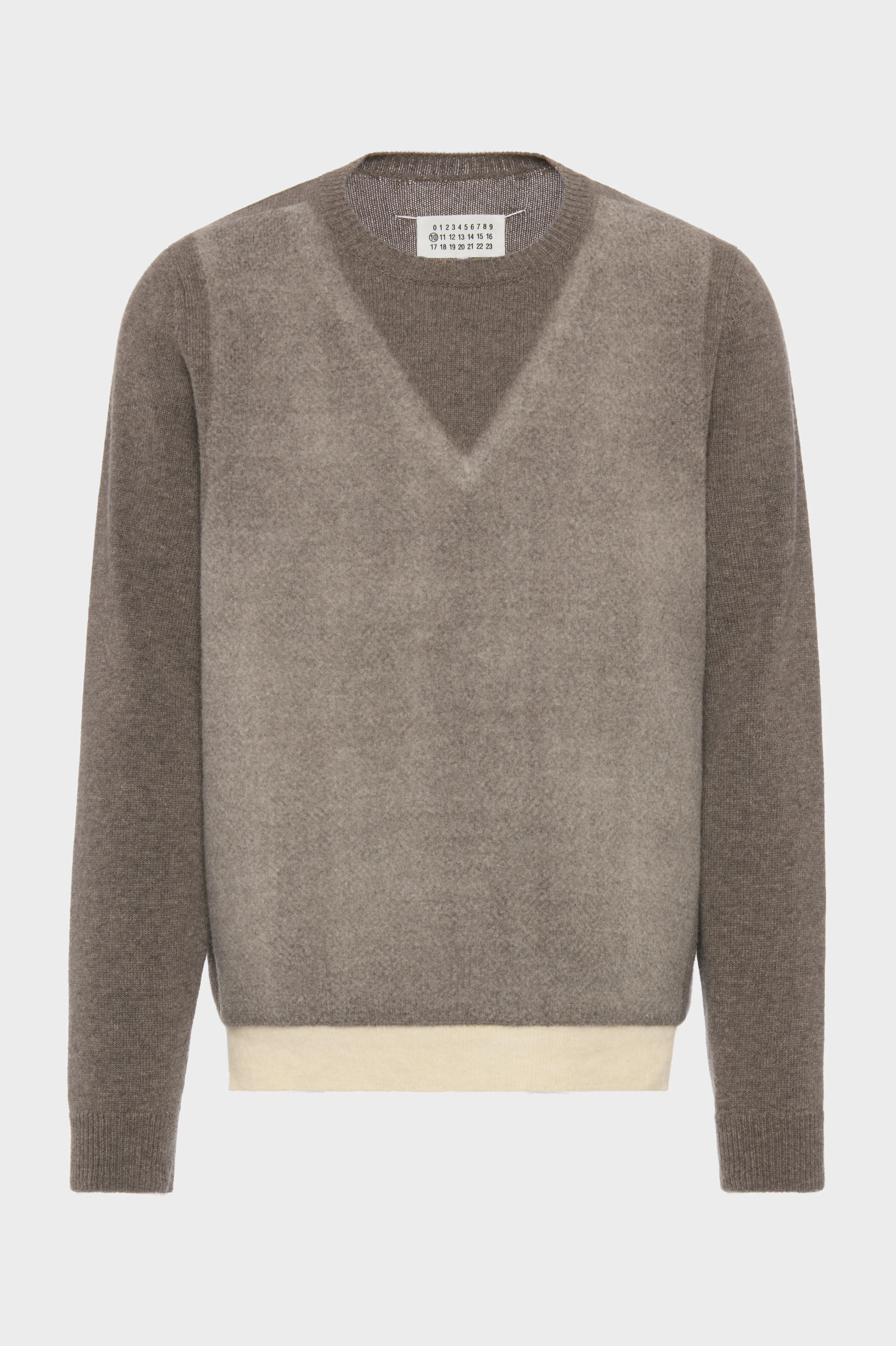 Fused Knit Wool Crewneck Sweater - 1