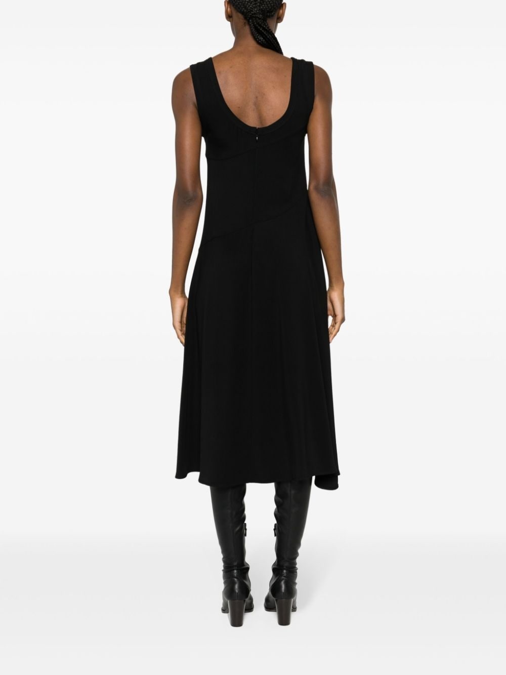 scoop-neck midi dress - 4