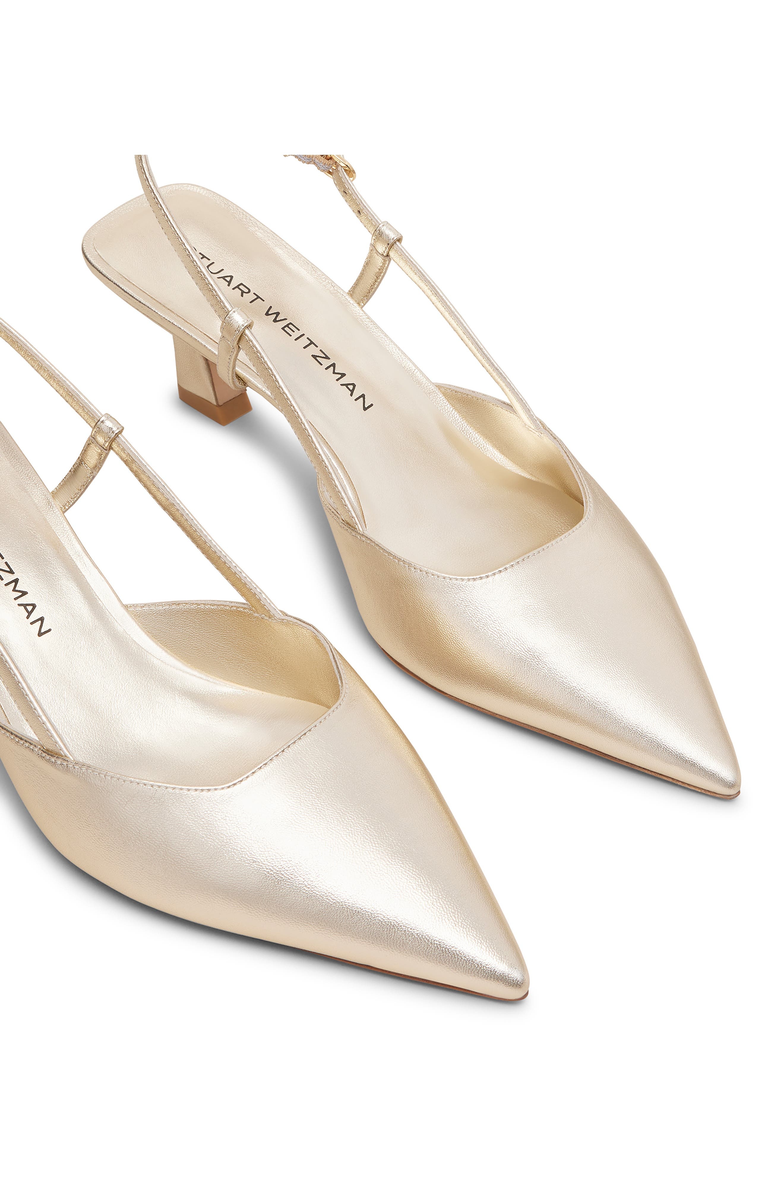 Stuart Weitzman Vinnie 50 Slingback Pump in Light Gold at Nordstrom - 4
