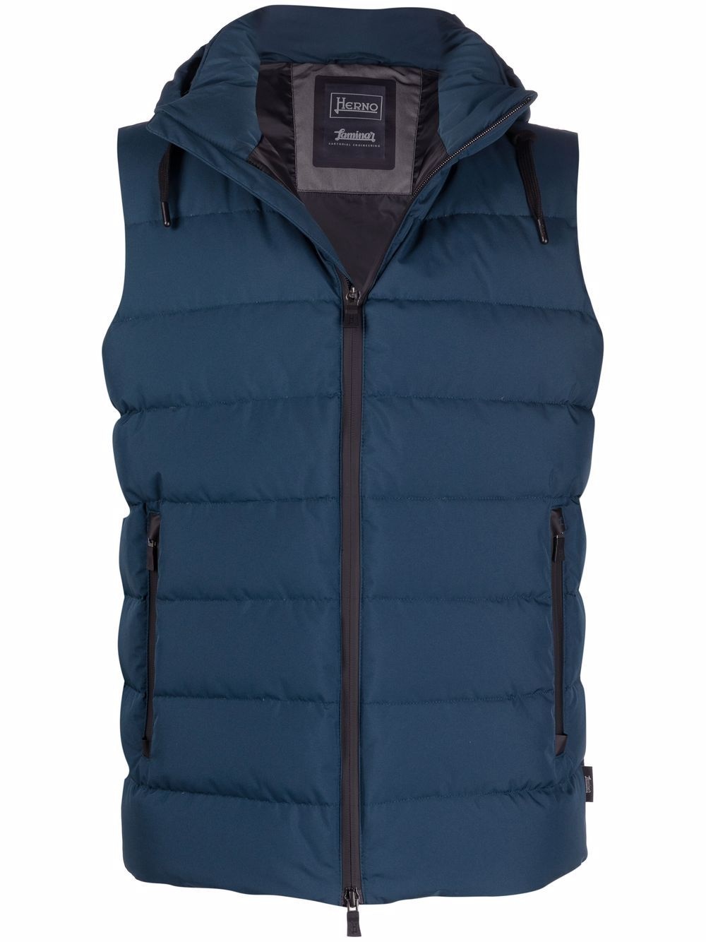 zipped padded gilet - 1