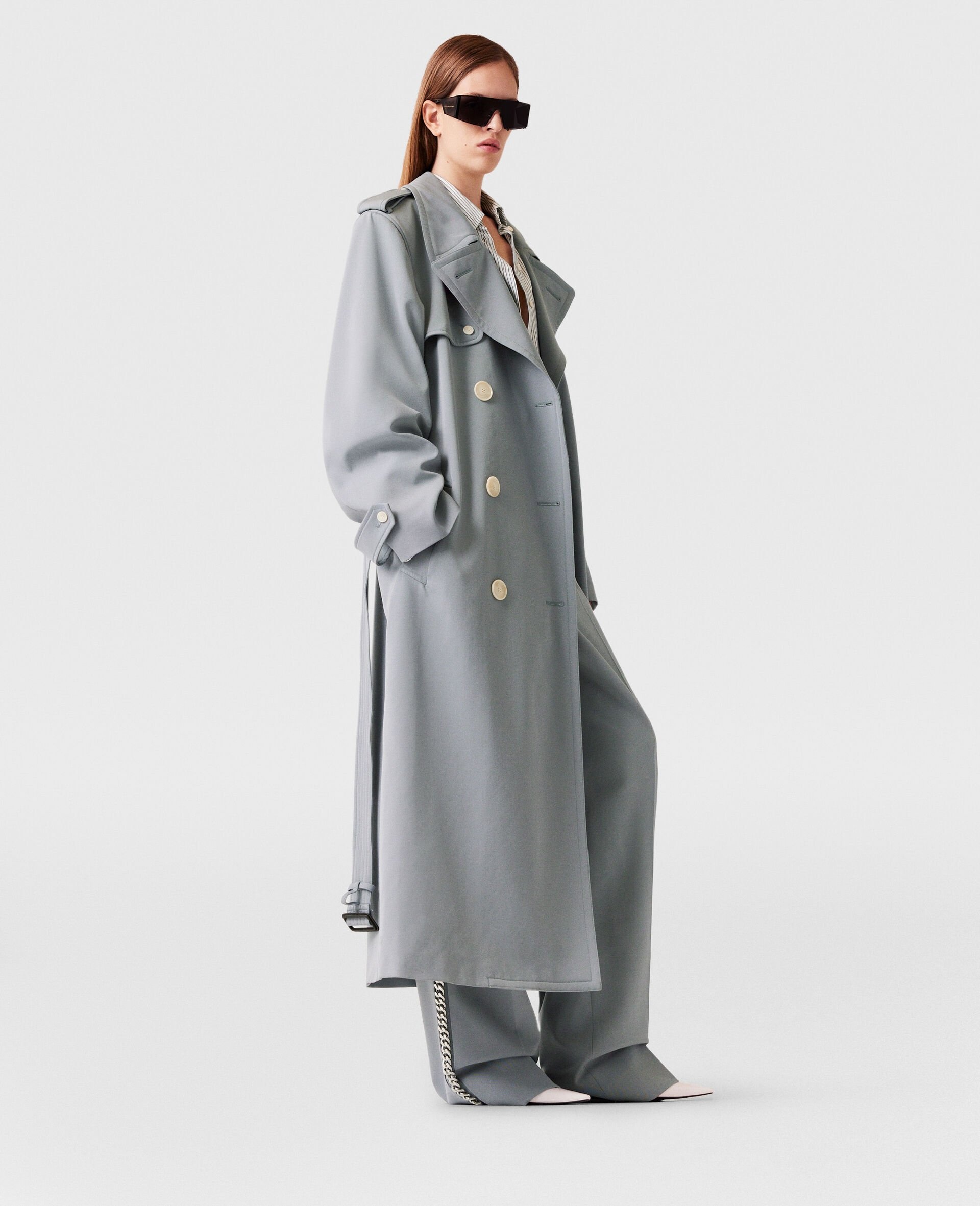Oversized Belted Trench Coat - 4