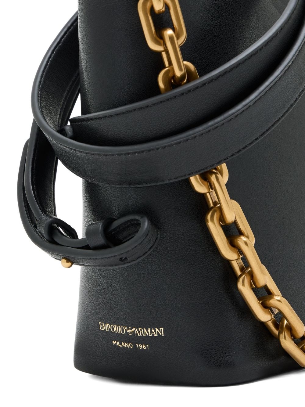 chain-link leather shoulder bag - 6