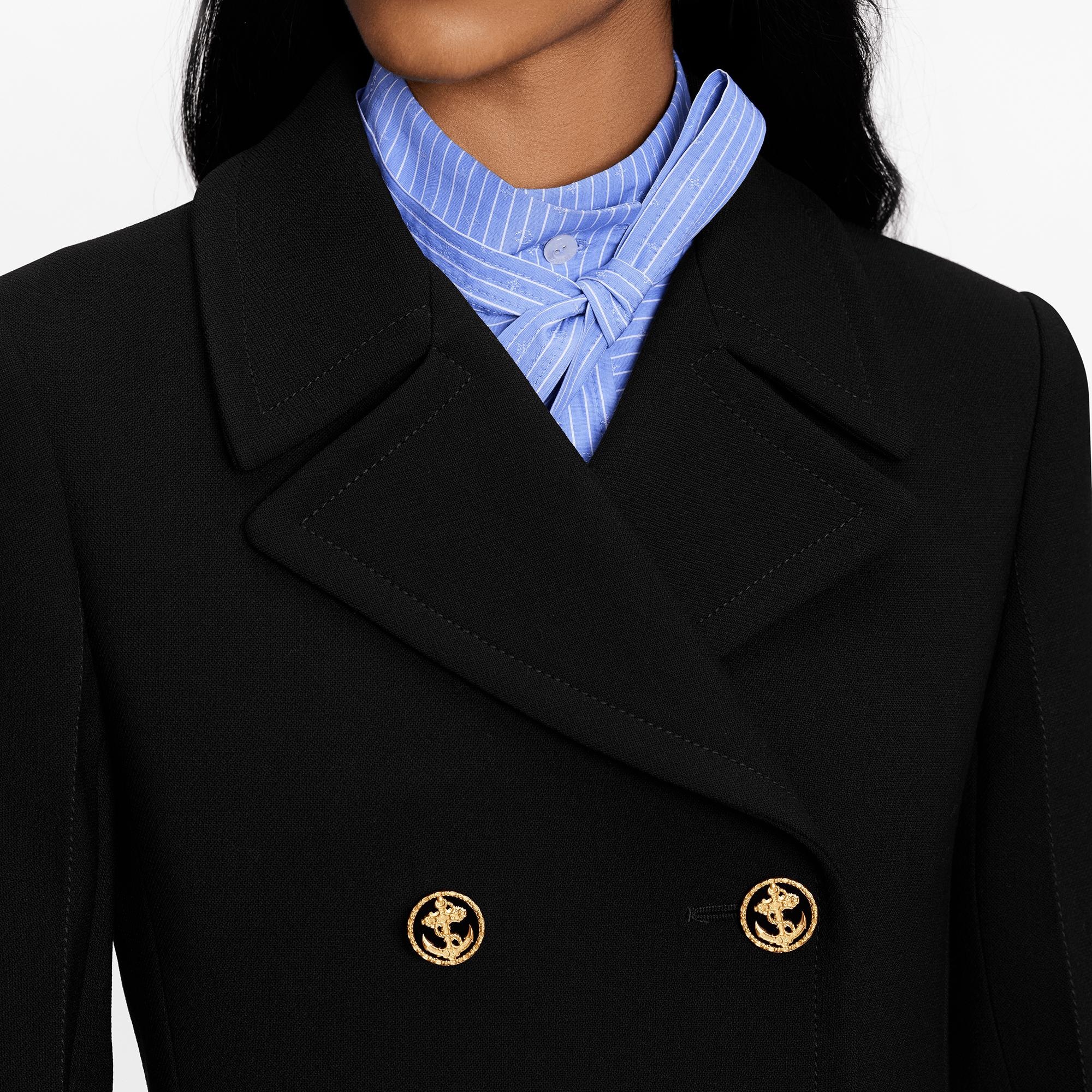Anchor Button A-Line Coat - 4