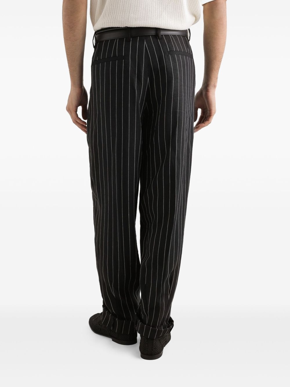striped tailored pants - 4