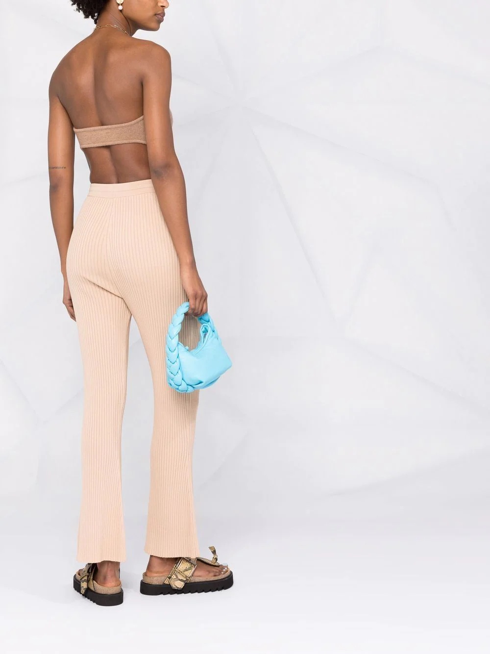 ribbed knitted trousers - 6