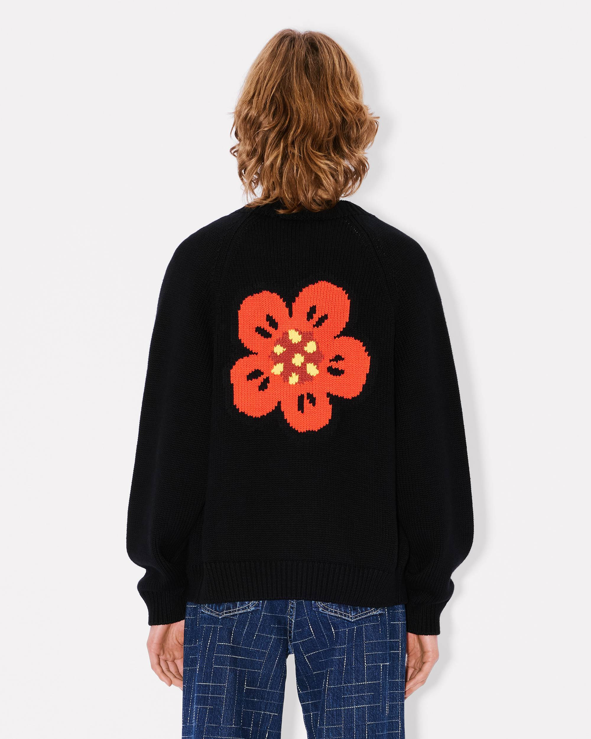 'Boke Flower' cardigan in cotton wool - 4