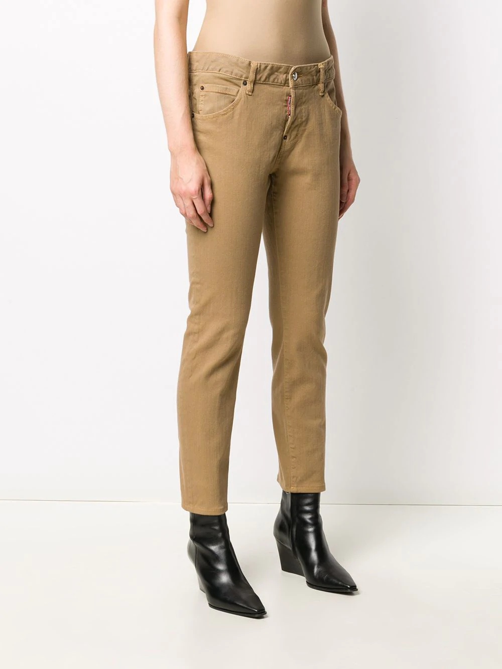 slim-fit cropped trousers - 3