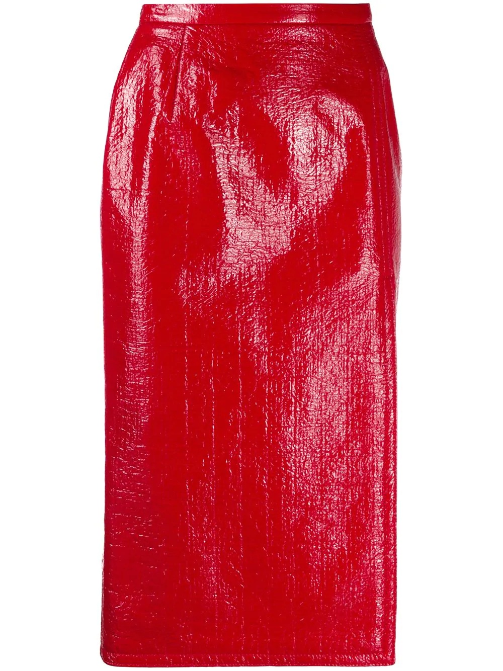 crinkled-effect pencil skirt - 1