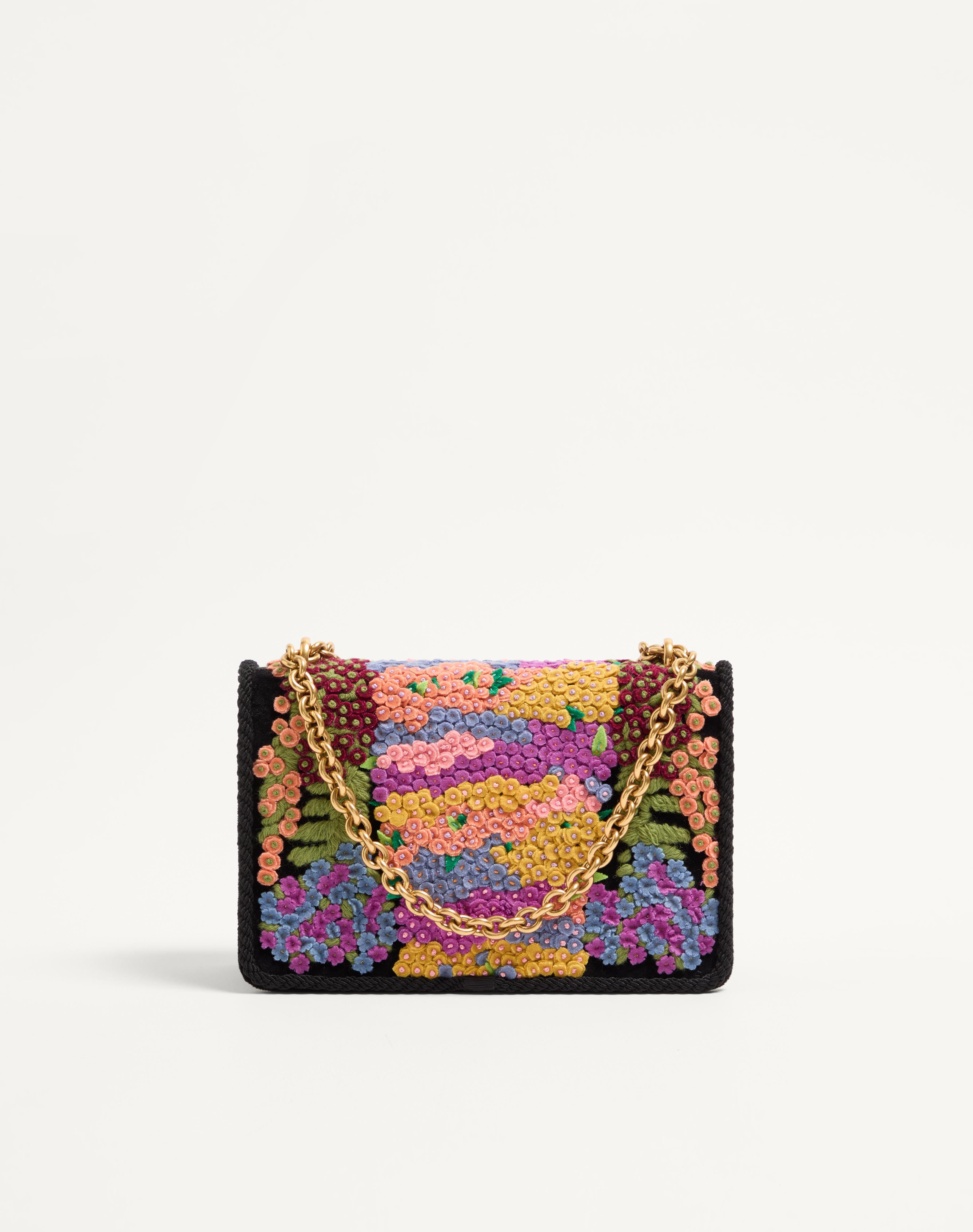 VALENTINO GARAVANI VAIN EMBROIDERED SHOULDER BAG - 5