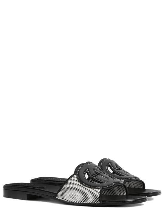 SLIDE SANDAL WITH INTERLOCKING G - 2