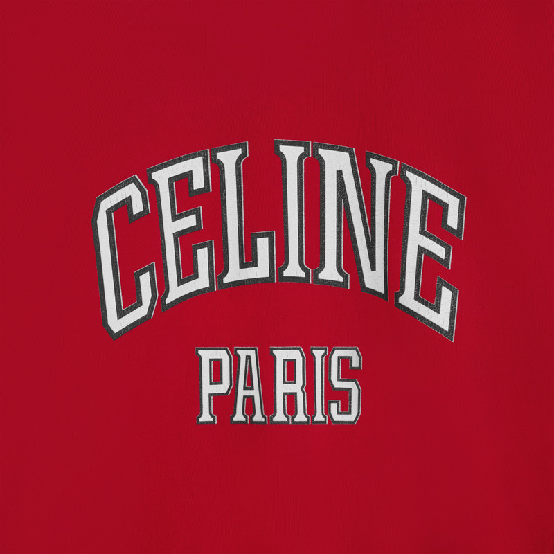 oversized celine sweatshirt in cotton fleece 4