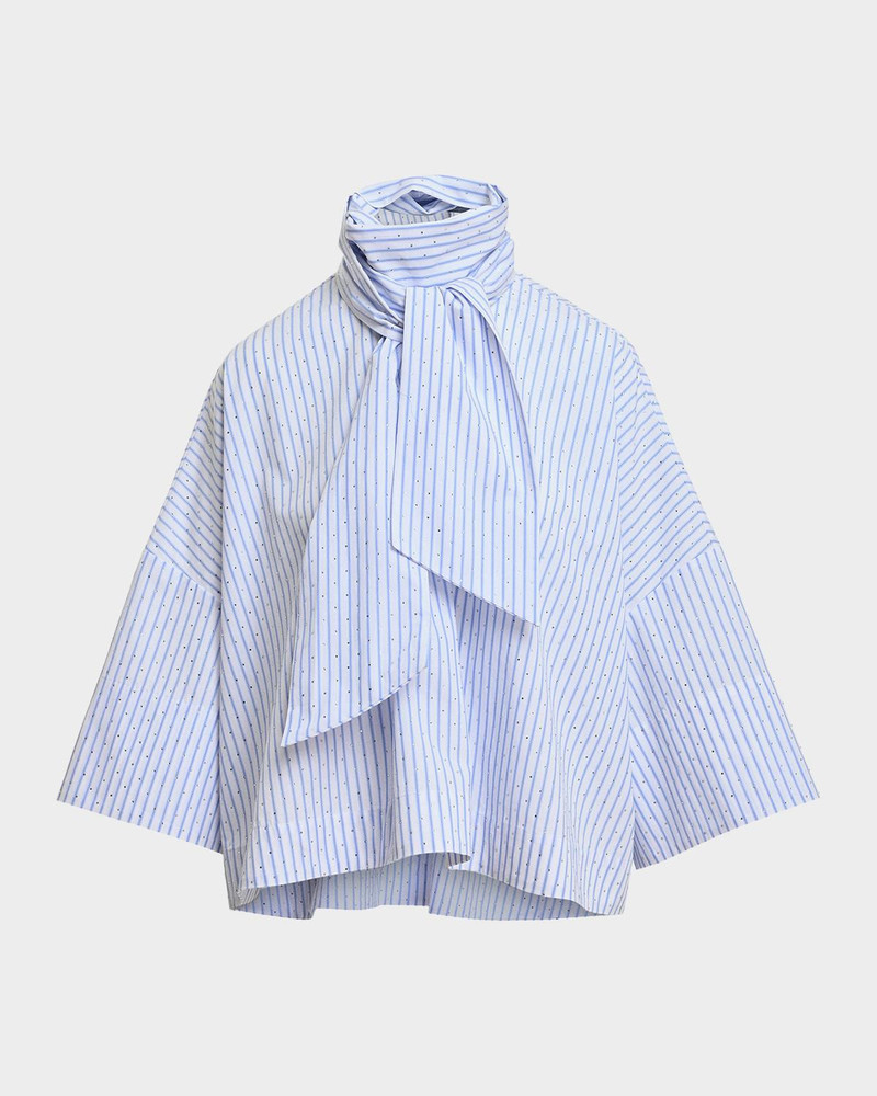 Kefir Tie-Neck Striped Blouse 1