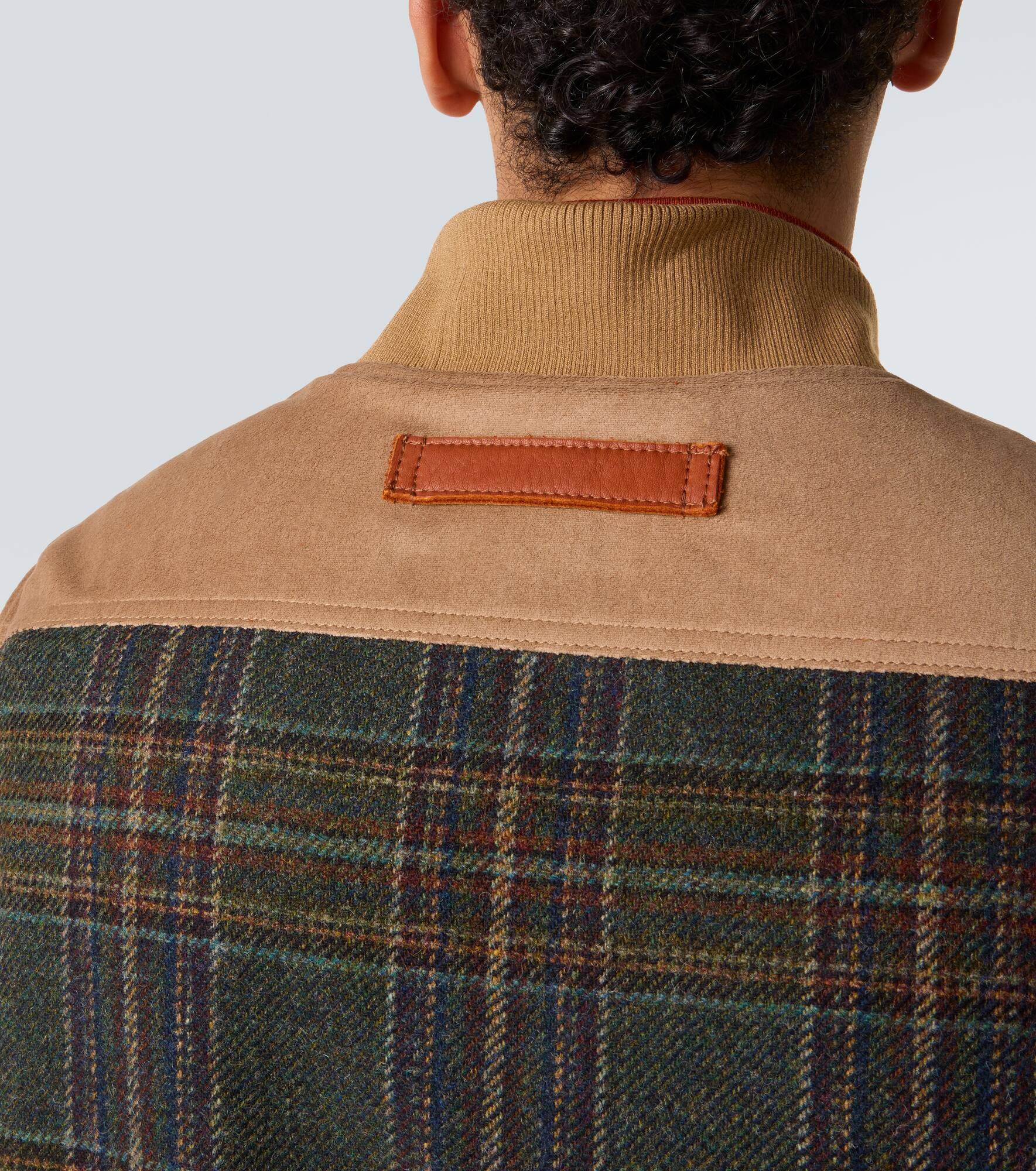 Leather-trimmed cotton and wool vest - 6