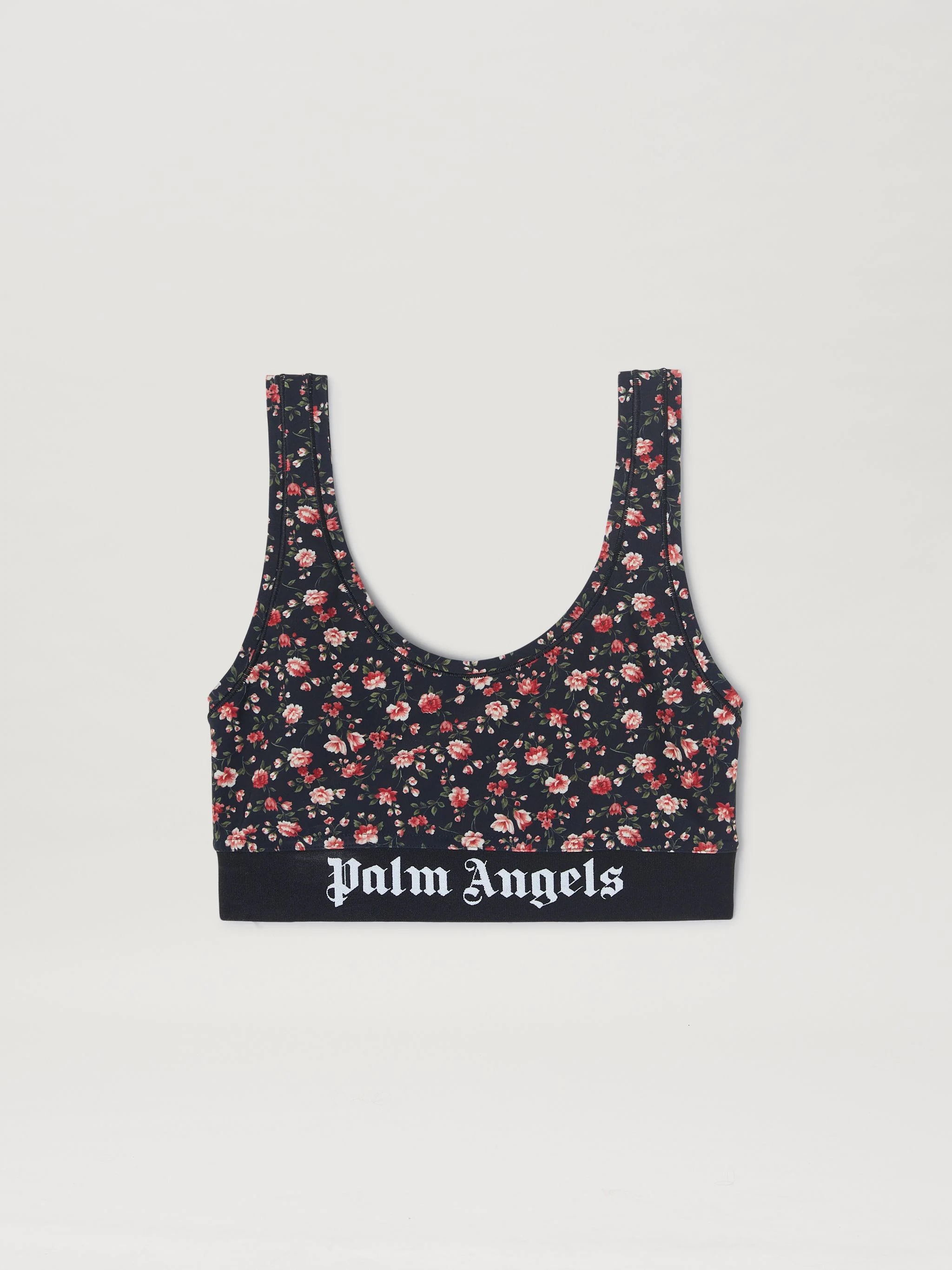 FLOWERS PRINT LOGO SPORT BRA - 1
