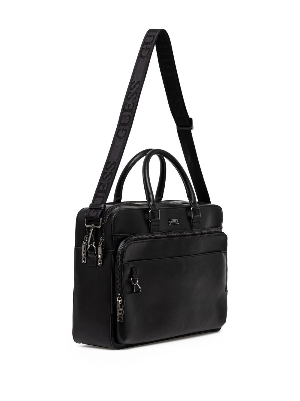 logo-plaque laptop bag - 2