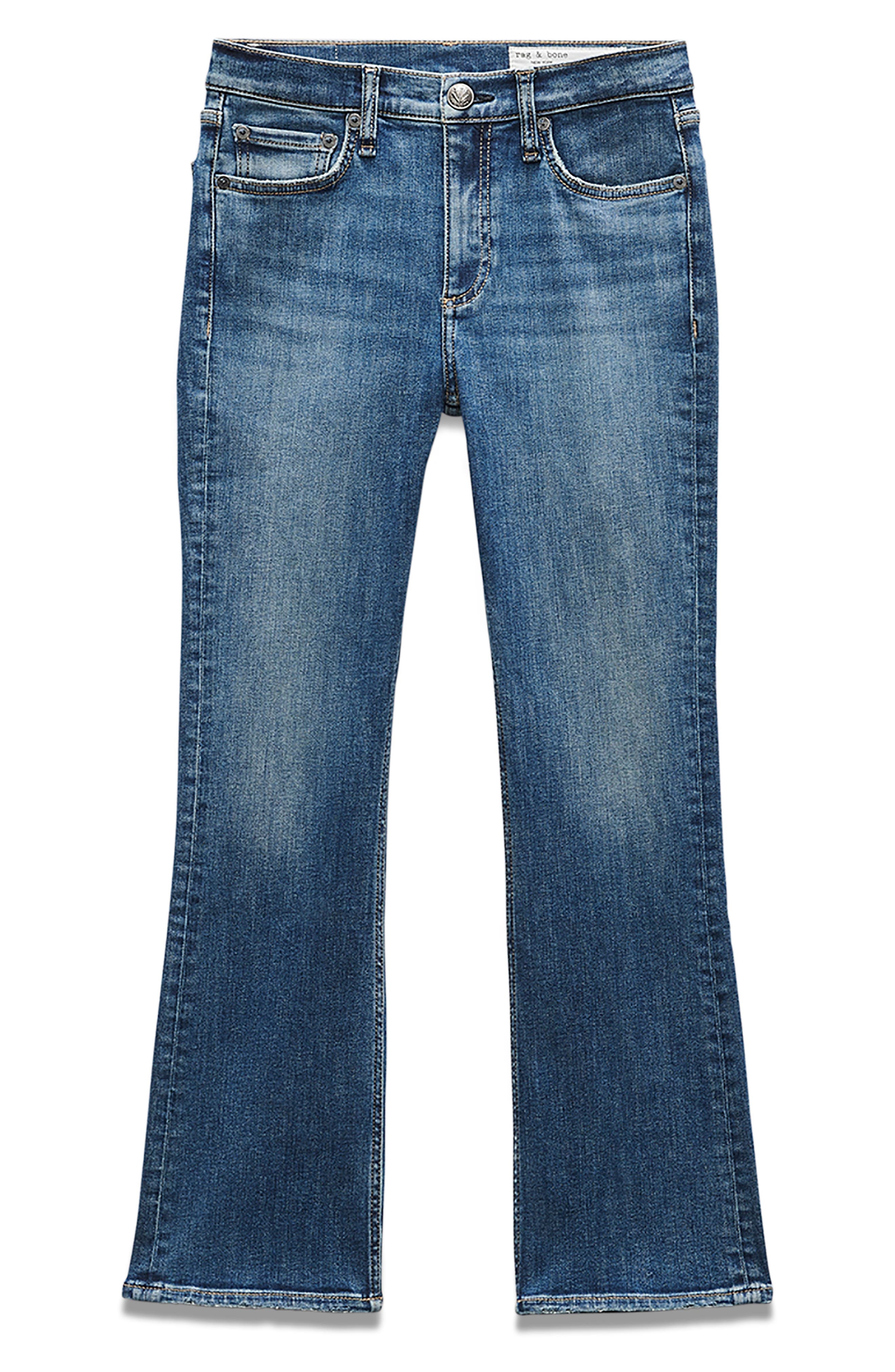 rag & bone Flexi Peyton Mid Rise Ankle Bootcut Jeans in Willow at Nordstrom - 5