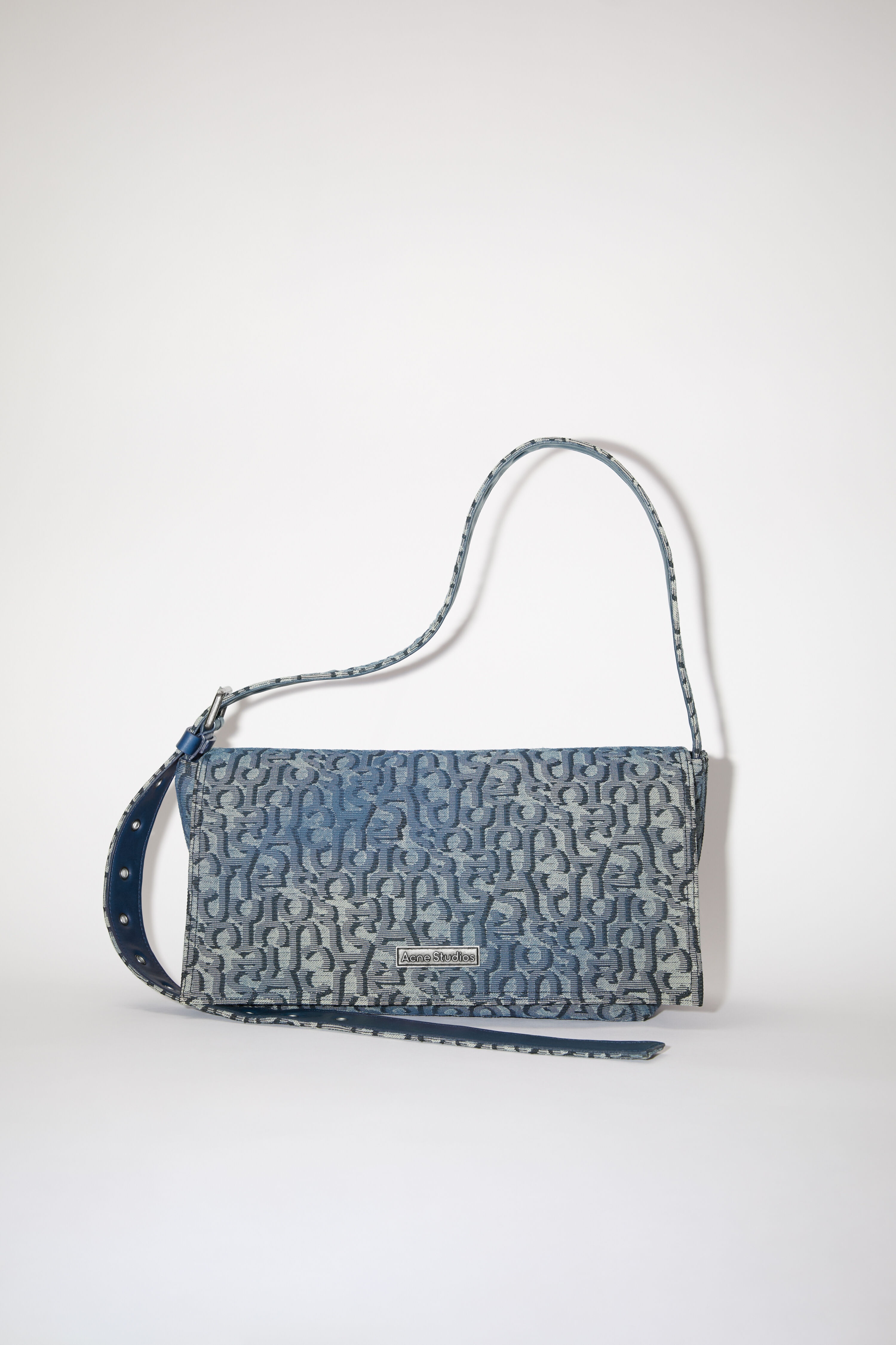 Monogram shoulder bag - Denim blue - 1