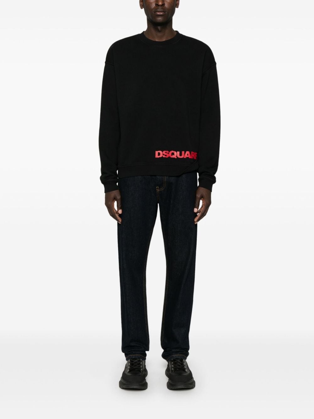 logo-print cotton sweatshirt - 2