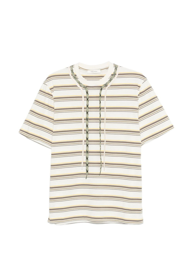 striped trek-lace T-shirt 1