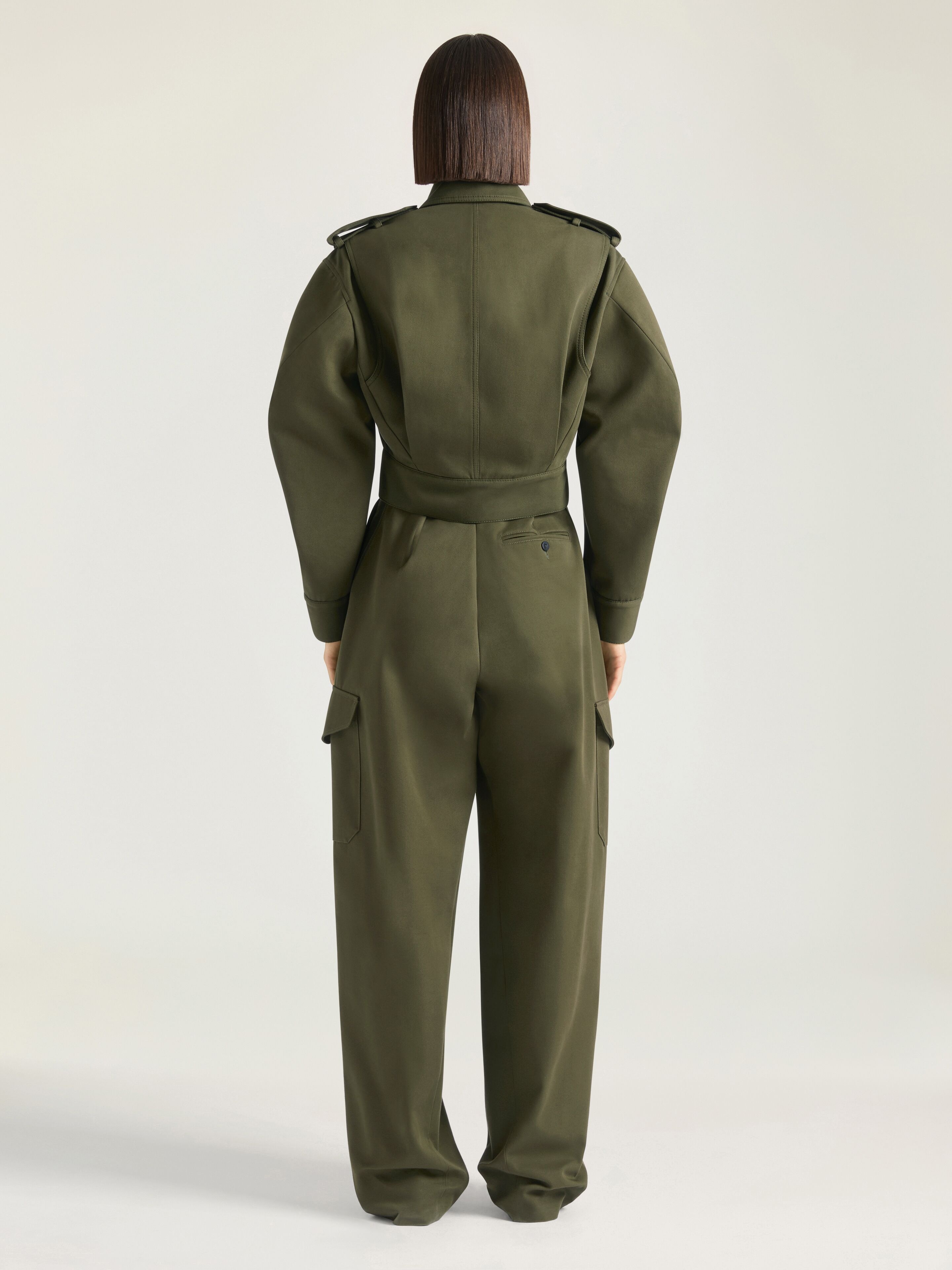 COCOON UTILITY PANTS IN COTTON AND WOOL - 3