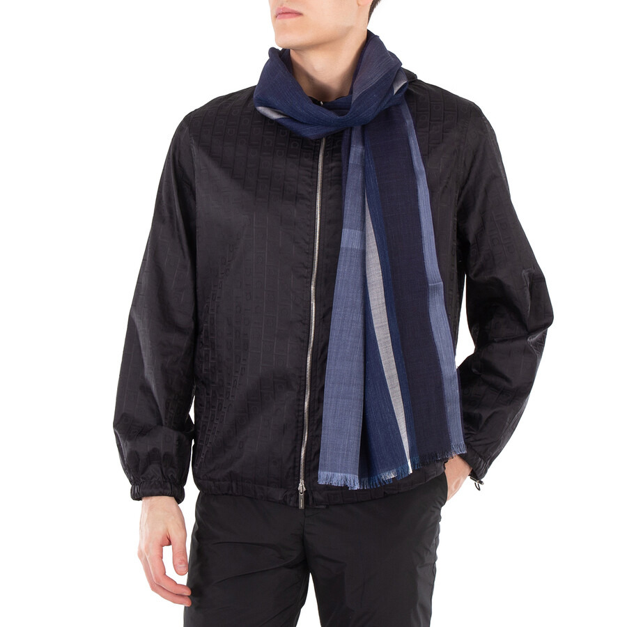 Ferragamo Maxi-Striped Jacquard Stole - 2