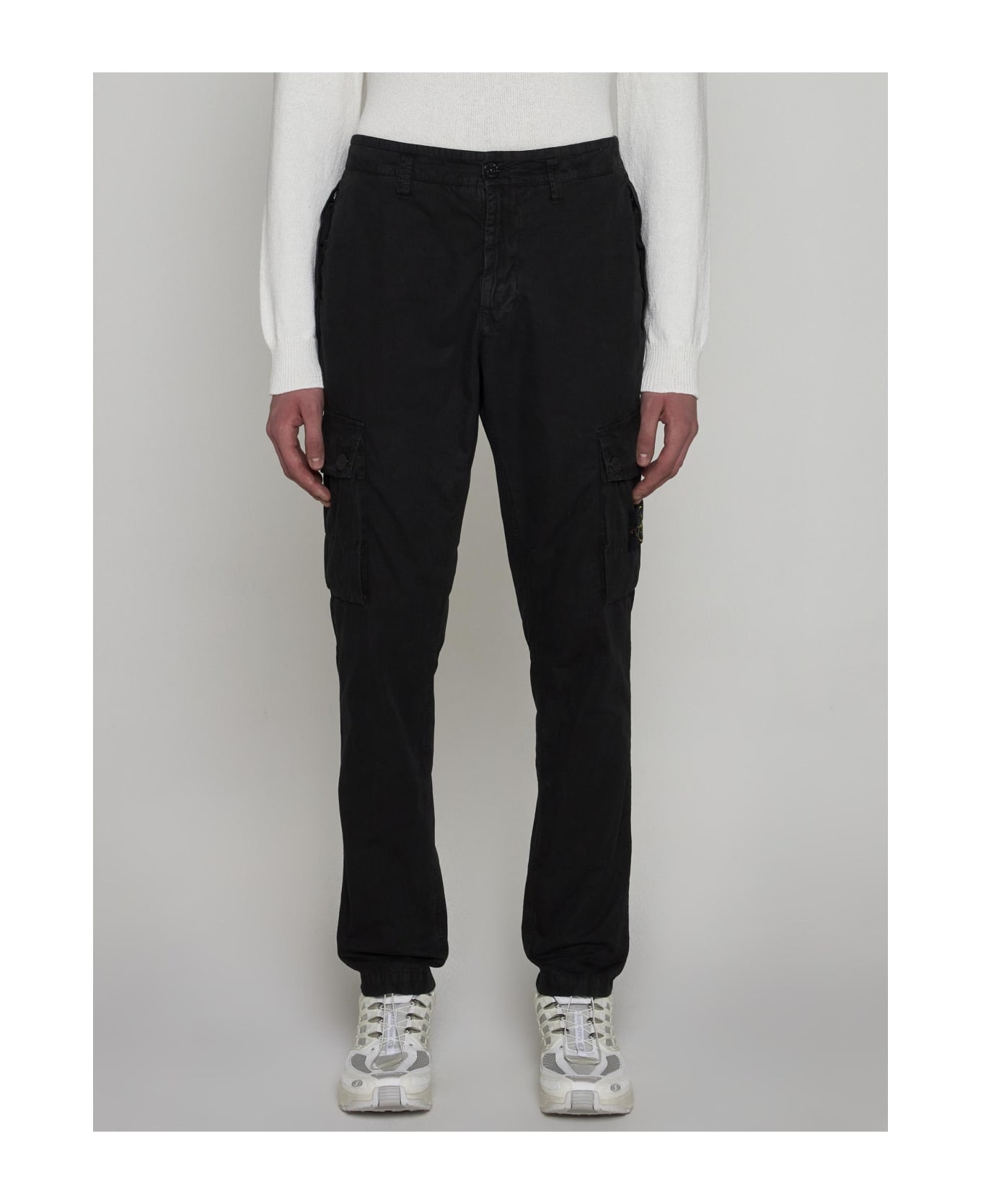 Slim-fit Cotton Cargo Trousers - 3