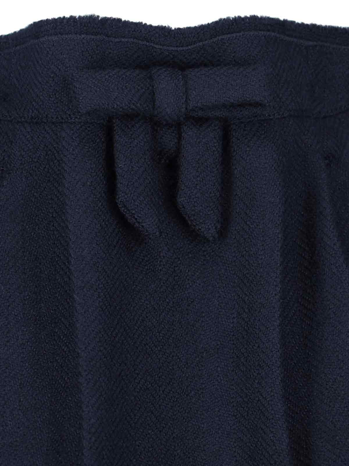 CHEVRON WOOL MIDI SKIRT - 4