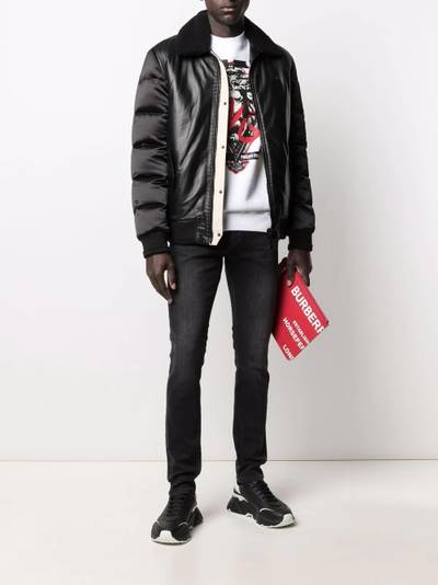 PHILIPP PLEIN padded-leather bomber jacket outlook