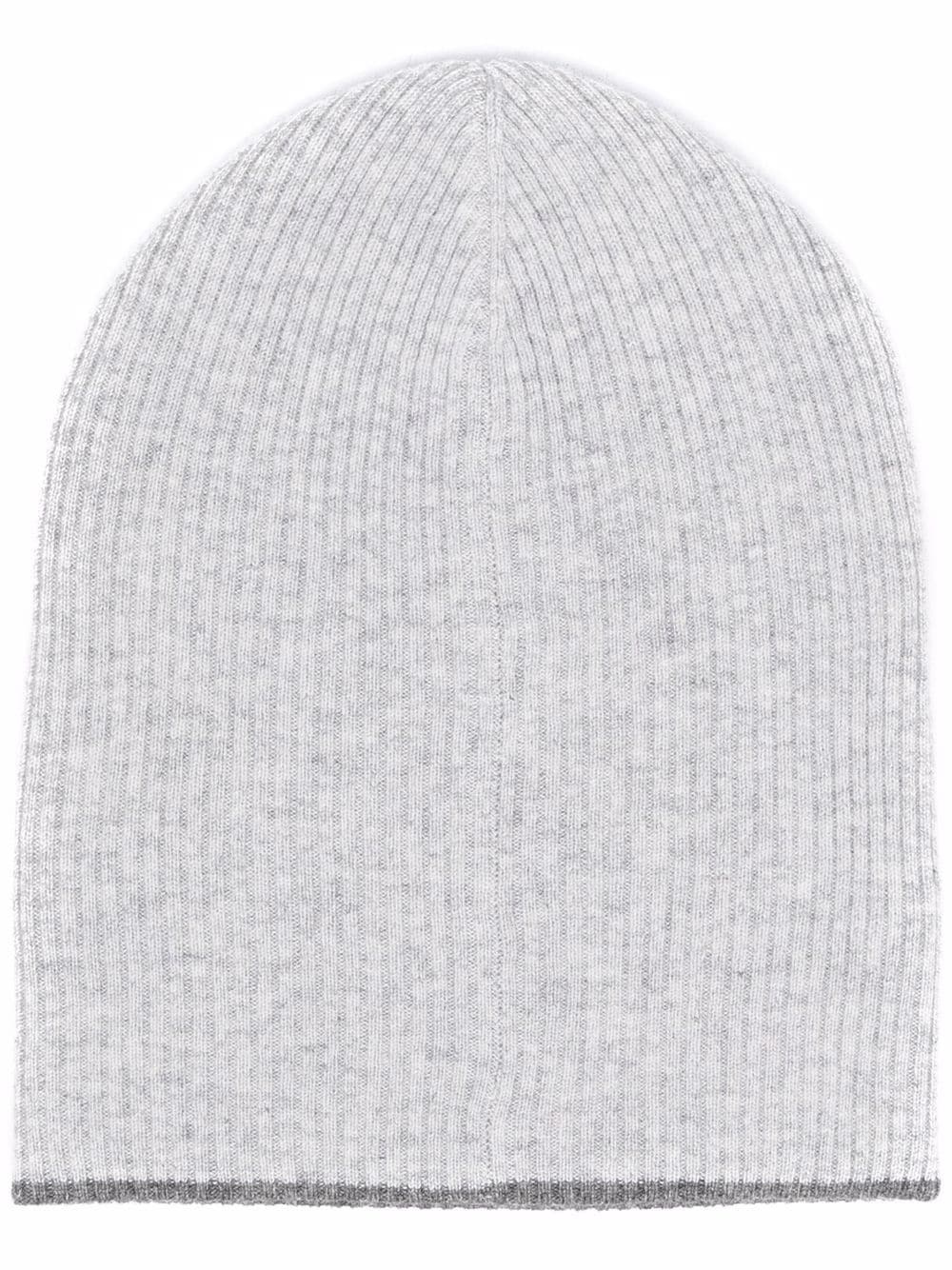 rib-knit cashmere beanie - 1