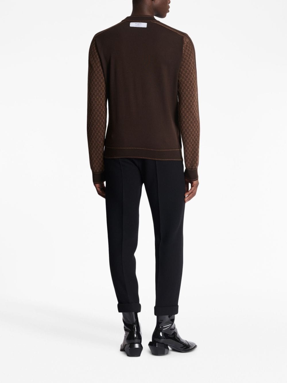 intarsia-knit long-sleeve jumper - 4