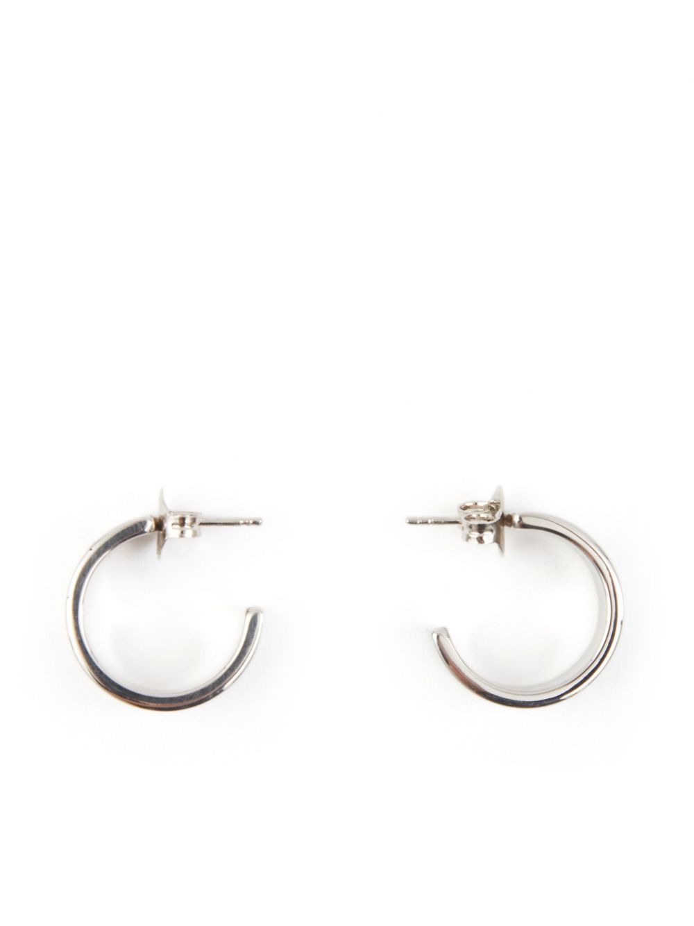 signature engraved-numbers hoop earrings - 2