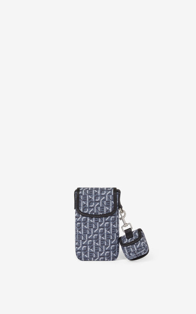 KENZO Courier jacquard phone pouch with strap outlook