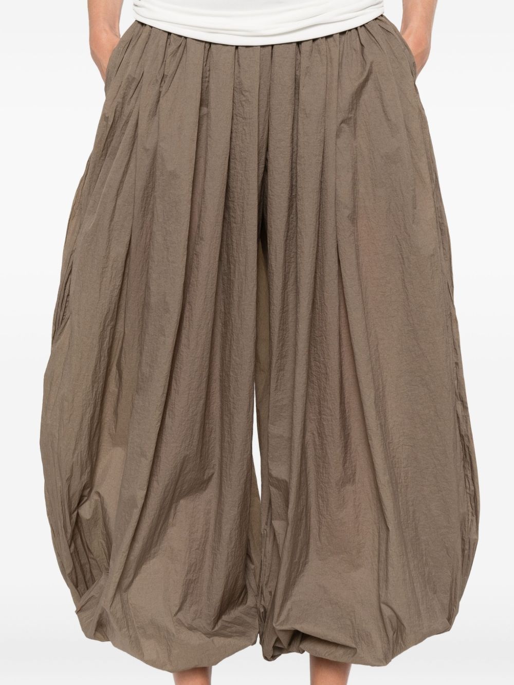 pleat-detail balloon trousers - 5