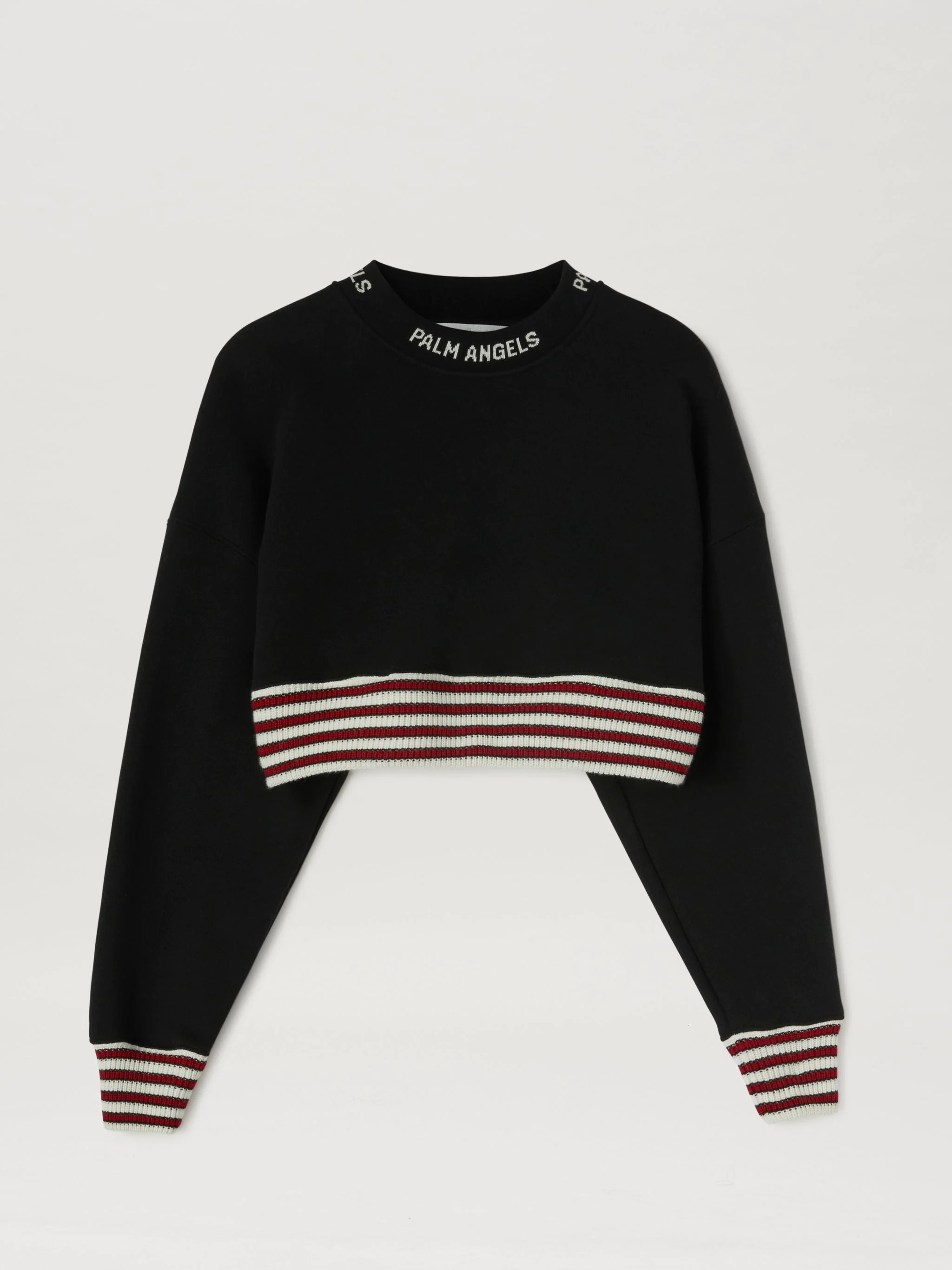 LOGO RIB CROPPED SWEATSHIRT - 1