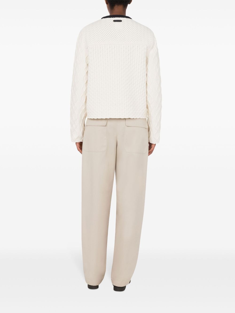contrasting-trim jacket - 3