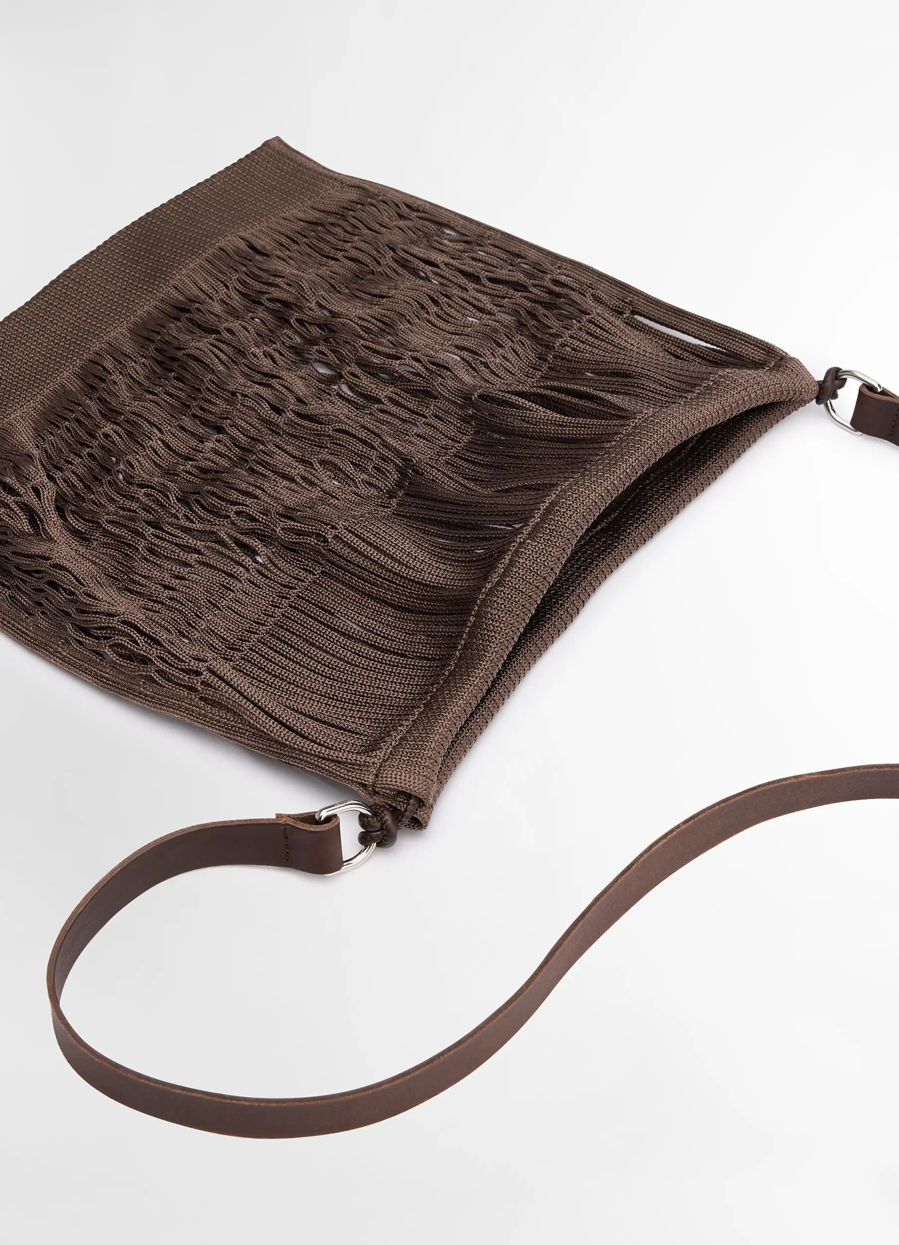 LARGE CROSSBODY FILT NET SHOPPING BAG - 3