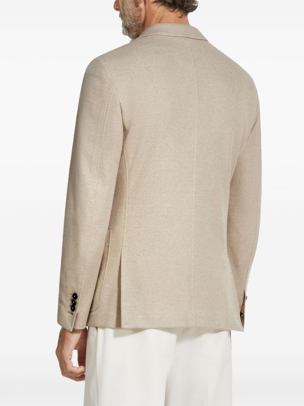 notch-lapel cotton blazer - 4
