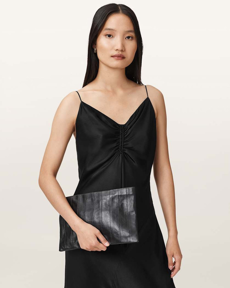ALLSAINTS BETTINA LEATHER CLUTCH BAG outlook