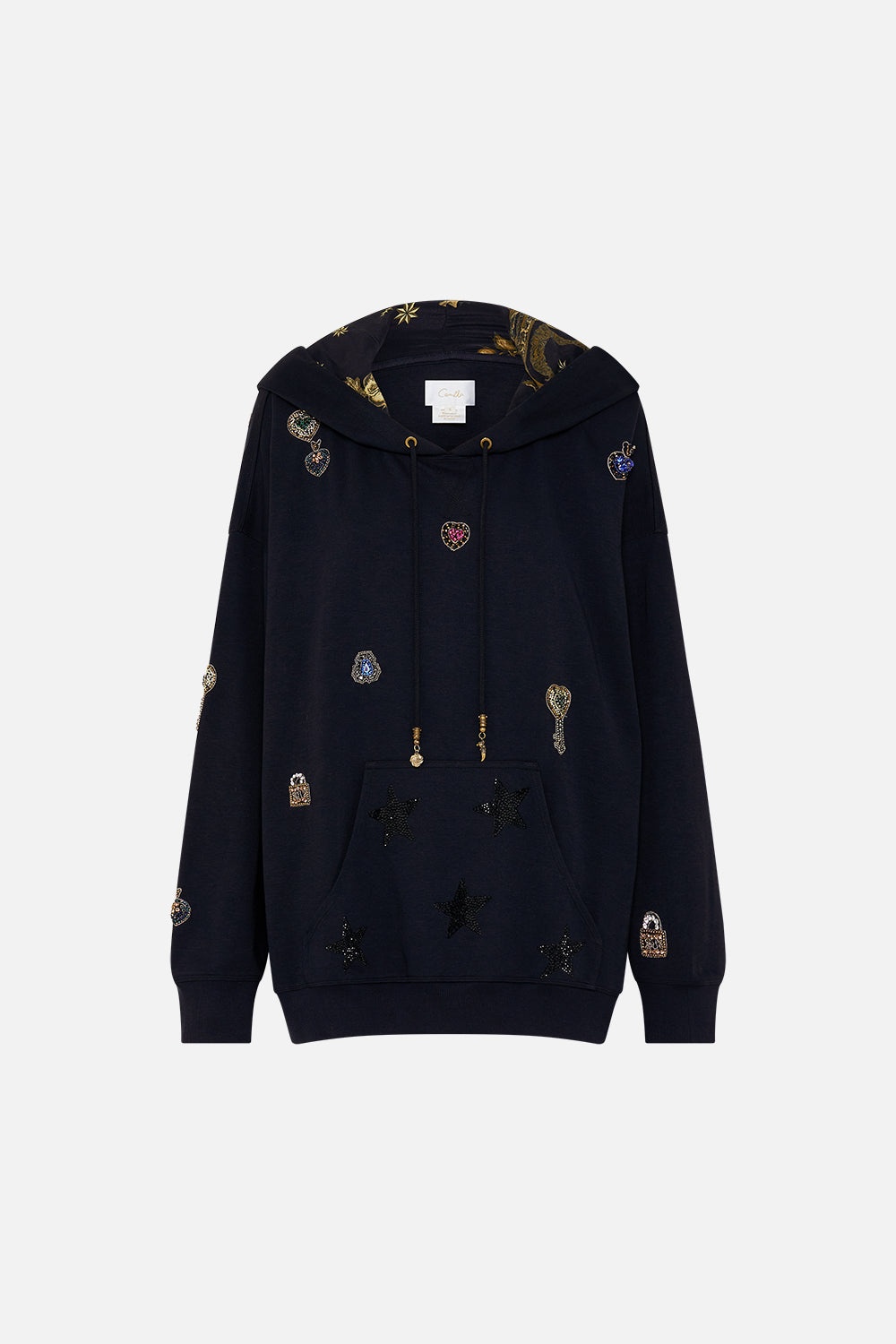 OVERSIZED EMBELLISHED BOYFRIEND HOODIE - 1