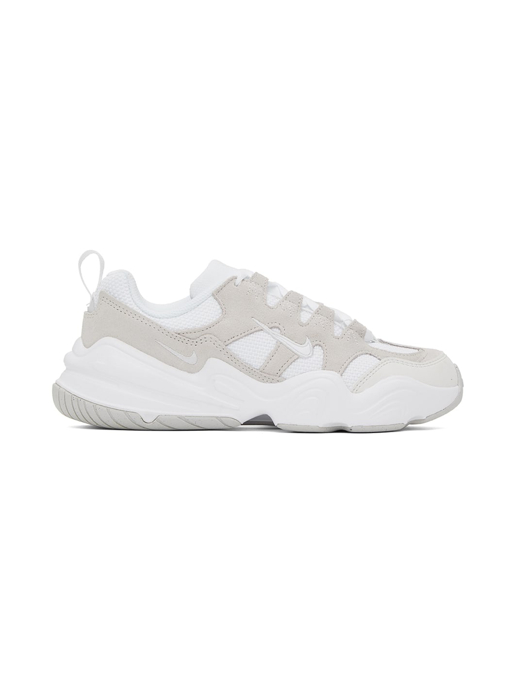 White & Beige Tech Hera Sneakers - 1