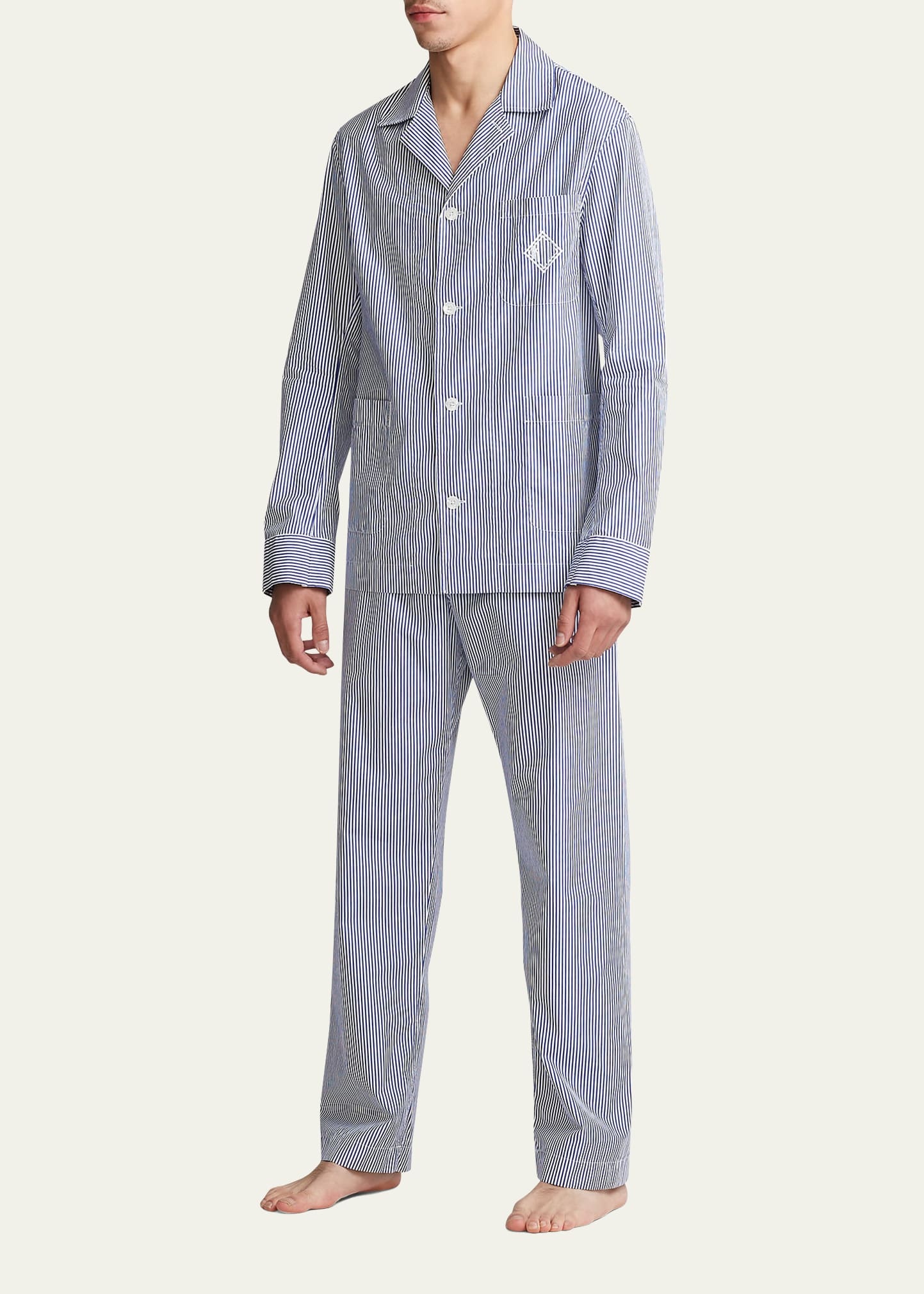 Men's Striped Premium Cotton Pajama Set - 3