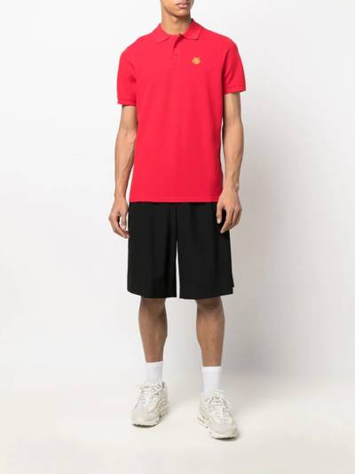 KENZO Tiger-patch polo shirt outlook