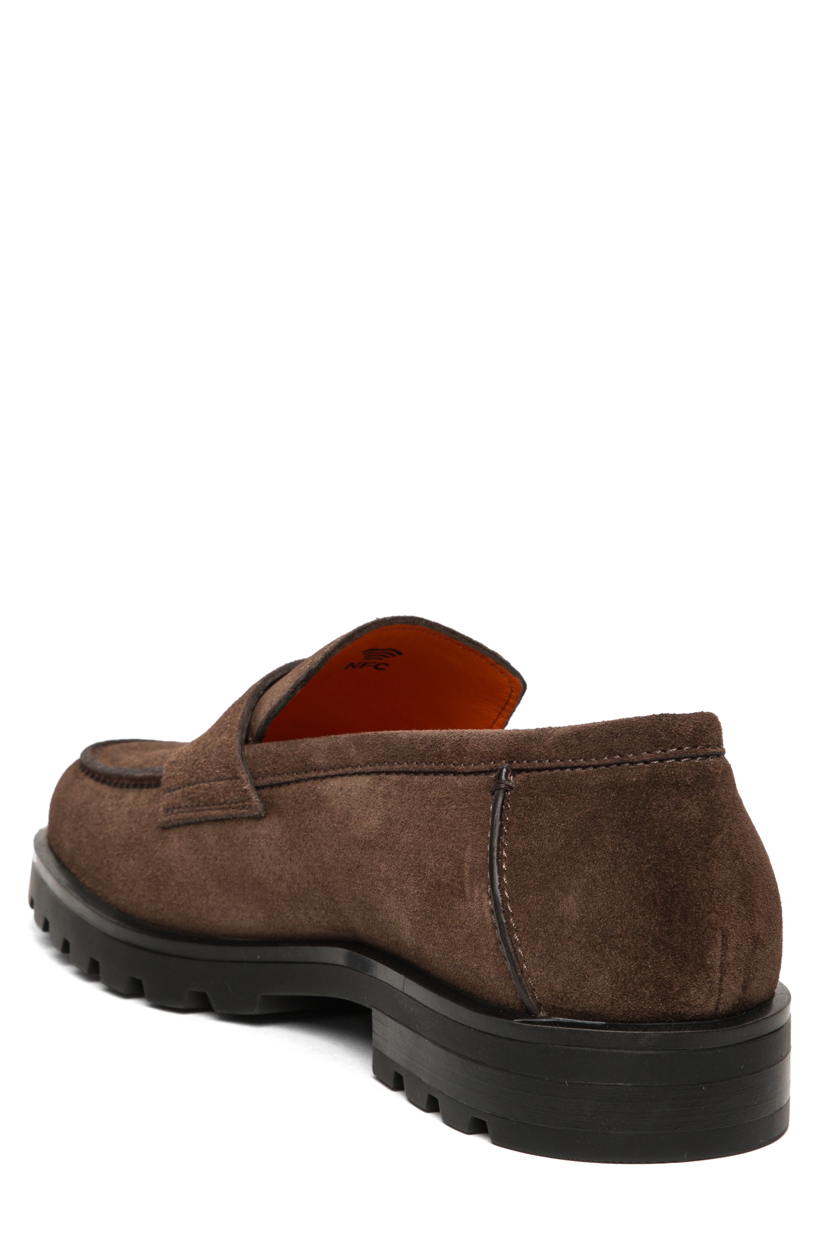Santoni Rock Penny Loafer in Dark Brown at Nordstrom - 2
