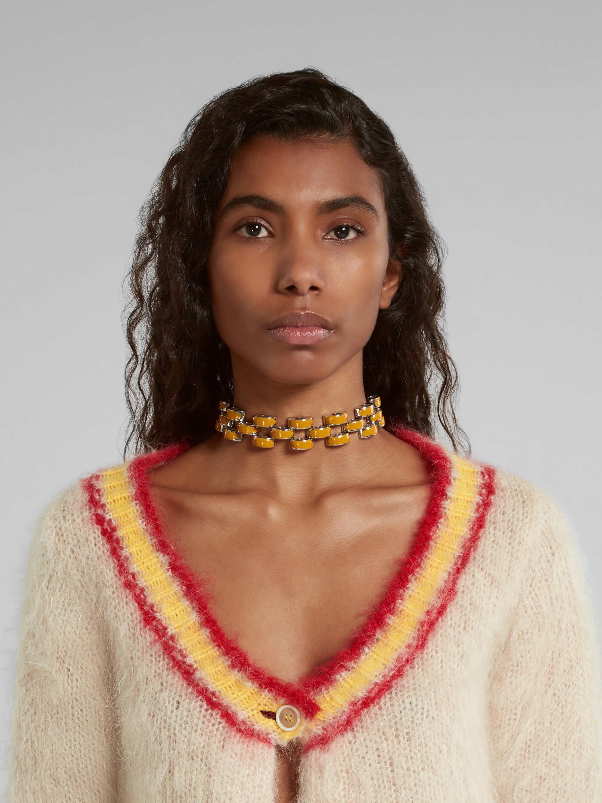 ENAMELLED METAL SCALLOPED CHOKER - 2