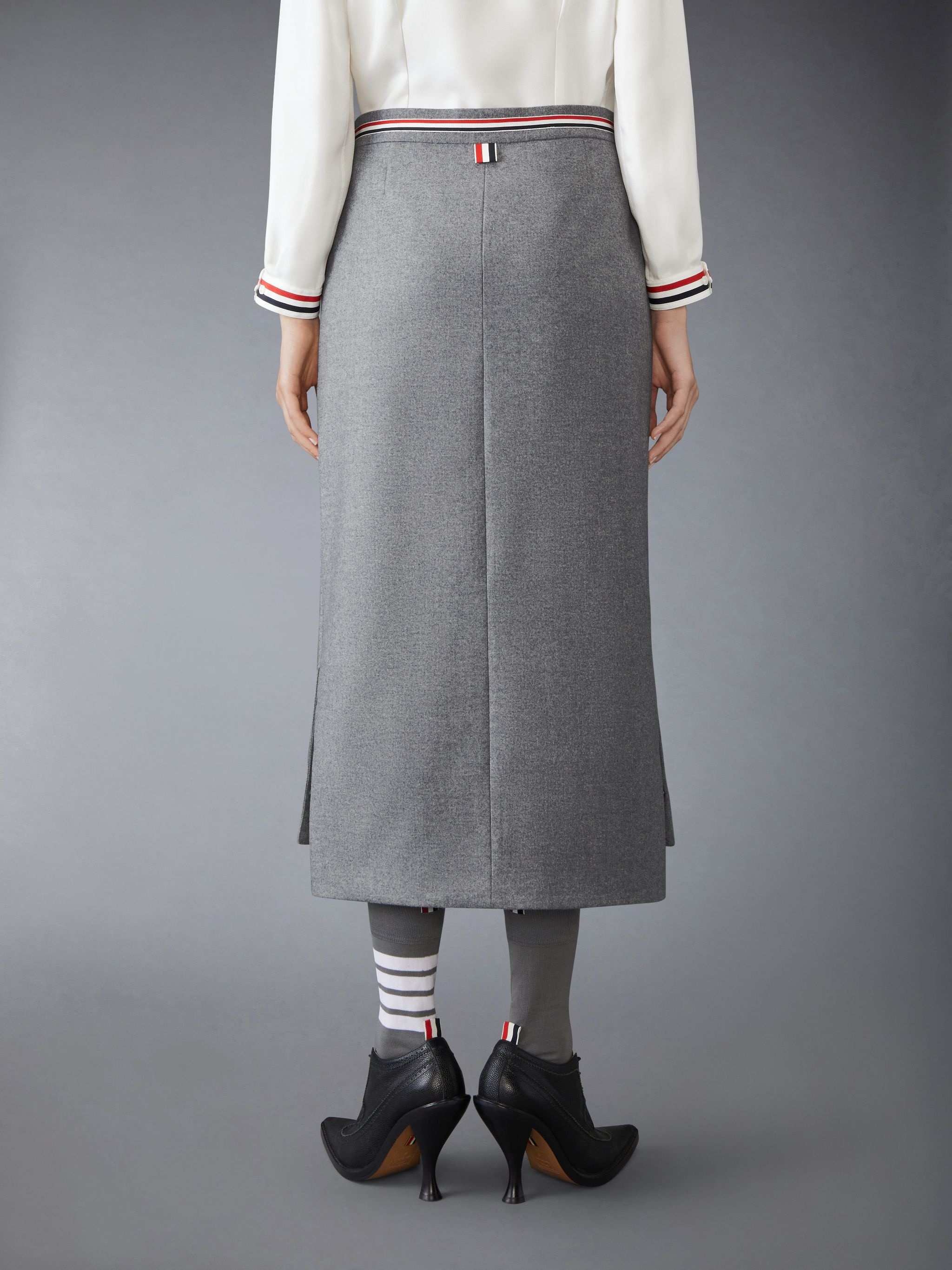 Wool Flannel Bow Skirt - 3